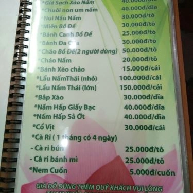 Thực đơn- Quán Ăn Bồ Đề - Quán Cơm Chay