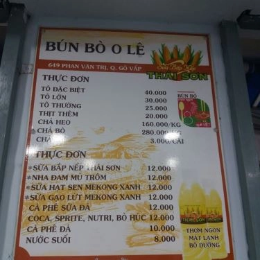 Tổng hợp- Quán Ăn O Lê - Bún Bò Huế