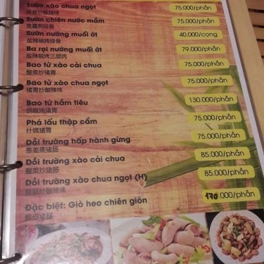 Thực đơn- Bờ Kè Quán - Quán Ăn Gia Đình