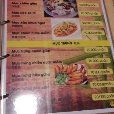 Thực đơn- Bờ Kè Quán - Quán Ăn Gia Đình