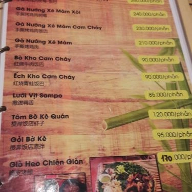 Thực đơn- Bờ Kè Quán - Quán Ăn Gia Đình