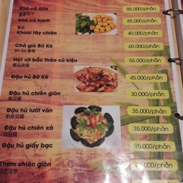 Thực đơn- Bờ Kè Quán - Quán Ăn Gia Đình