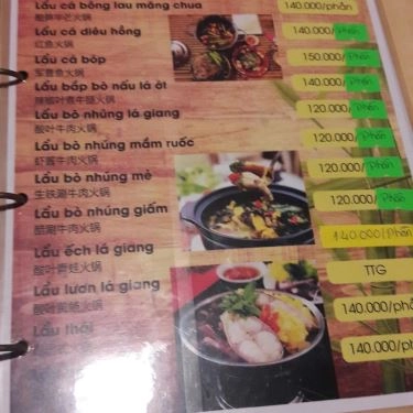 Thực đơn- Bờ Kè Quán - Quán Ăn Gia Đình