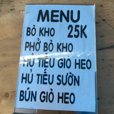 Thực đơn- Quán Ăn Bò Kho 25K - Phạm Văn Đồng