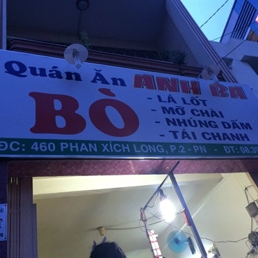 Tổng hợp- Quán Ăn Bò Lá Lốt Anh Ba - Phan Xích Long