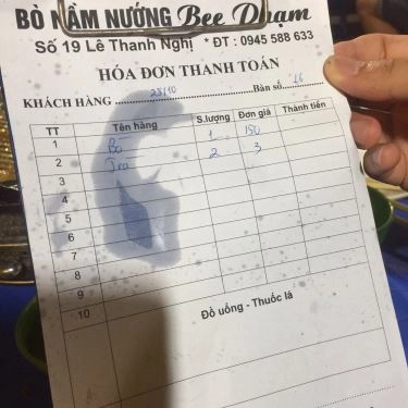Thực đơn- Quán Ăn Bò Nầm Nướng - Lê Thanh Nghị