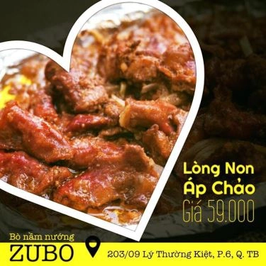 Thực đơn- Quán Ăn Bò Nầm Nướng Zubo - Lý Thường Kiệt