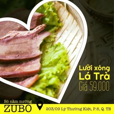 Thực đơn- Quán Ăn Bò Nầm Nướng Zubo - Lý Thường Kiệt