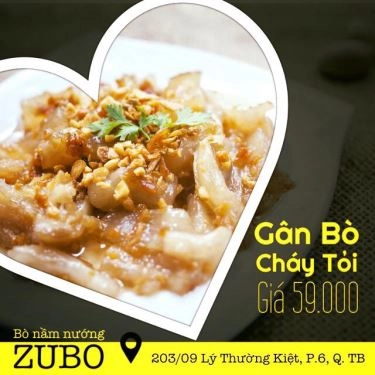 Thực đơn- Quán Ăn Bò Nầm Nướng Zubo - Lý Thường Kiệt