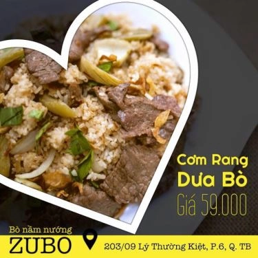 Thực đơn- Quán Ăn Bò Nầm Nướng Zubo - Lý Thường Kiệt