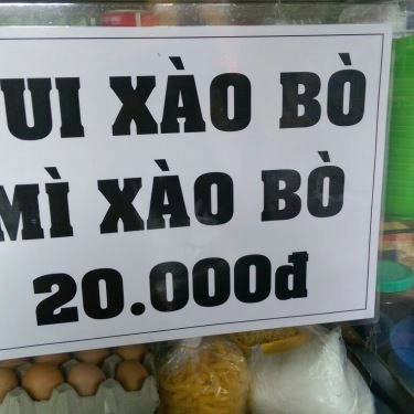 Thực đơn- Quán Ăn Bò Né