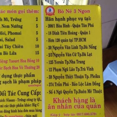 Tổng hợp- Quán Ăn Bò Né 3 Ngon - Bò Quanh Lửa Hồng - Hòa Bình