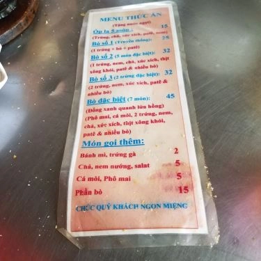 Thực đơn- Quán Ăn Bò Né 3 Ngon - Bò Quang Lửa Hồng - Đường Số 9A