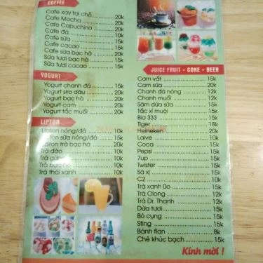 Thực đơn- Quán Ăn Bò Né 3 Ngon - Bò Quang Lửa Hồng - Đường Số 9A