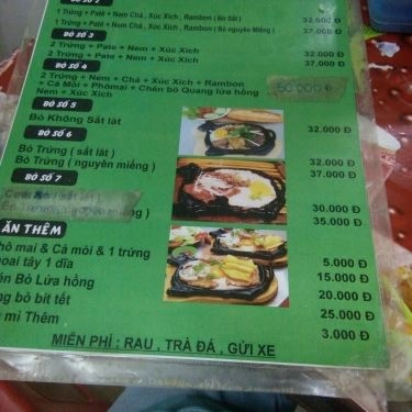 Thực đơn- Quán Ăn Bò Né 3 Ngon - Bò Quanh Lửa Hồng - Cộng Hòa