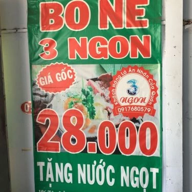Thực đơn- Quán Ăn Bò Né 3 Ngon - 196 Tên Lửa