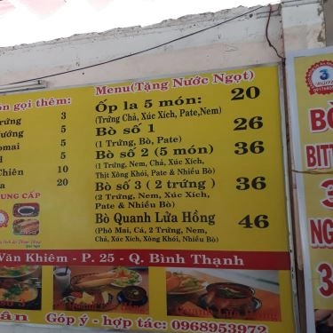 Thực đơn- Quán Ăn Bò Né 3 Ngon - Bò Quanh Lửa Hồng - Ung Văn Khiêm