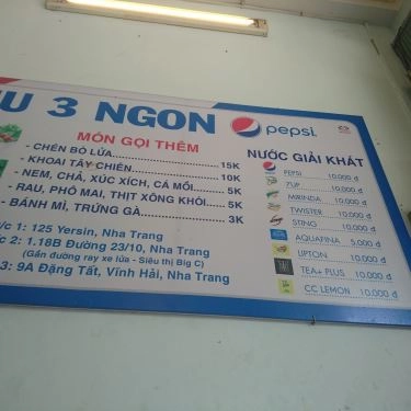 Thực đơn- Quán Ăn Bò Né 3 Ngon - Bò Quanh Lửa Hồng - Yersin