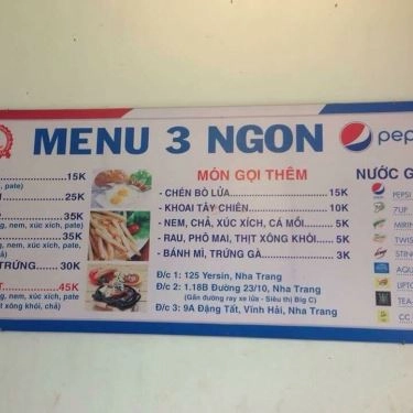 Thực đơn- Quán Ăn Bò Né 3 Ngon - Bò Quanh Lửa Hồng - Yersin