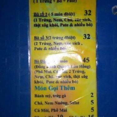 Thực đơn- Quán Ăn Bò Né 3 Ngon - Bò quanh lửa hồng - 304 Quang Trung