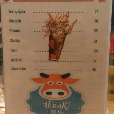 Thực đơn- Quán Ăn Bò Né Chi Bi