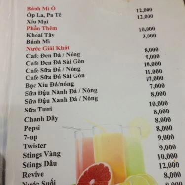 Thực đơn- Quán Ăn Bò Né Minh Hưng