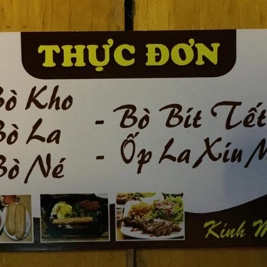 Thực đơn- Quán Ăn Bò Né Mười - Lê Quý Đôn