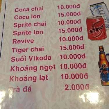 Thực đơn- Quán Ăn Bò Né Mười - Lê Quý Đôn
