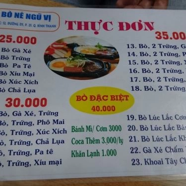 Tổng hợp- Quán Ăn Bò Né Ngũ Vị