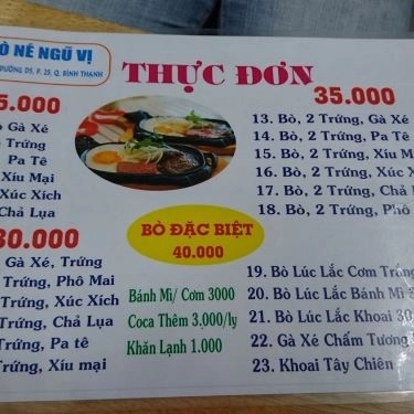 Tổng hợp- Quán Ăn Bò Né Ngũ Vị