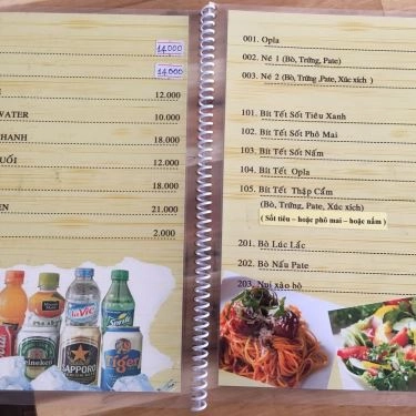 Thực đơn- Quán Ăn Bò Né Papa