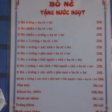 Thực đơn- Quán Ăn Quán Sang - Bò Né