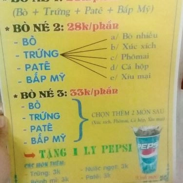 Thực đơn- Quán Ăn Bò Né Số 8
