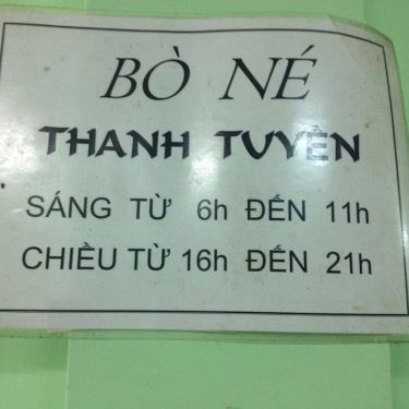 Thực đơn- Quán Ăn Bò Né Thanh Tuyền 2