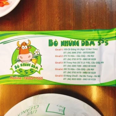 Tổng hợp- Quán Ăn Bò Nhúng Dấm 555 - Giảng Võ