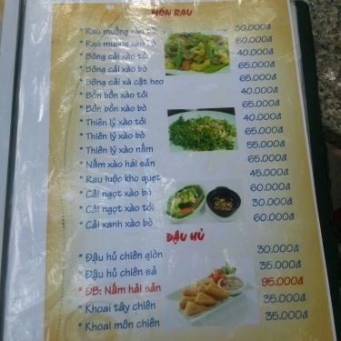 Thực đơn- Bờ Sông Tiếu Già - Quán Ăn Gia Đình