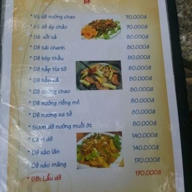Thực đơn- Bờ Sông Tiếu Già - Quán Ăn Gia Đình