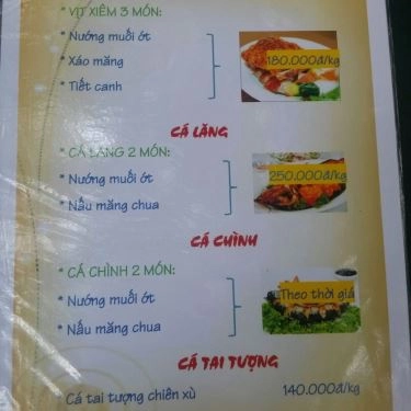 Thực đơn- Bờ Sông Tiếu Già - Quán Ăn Gia Đình
