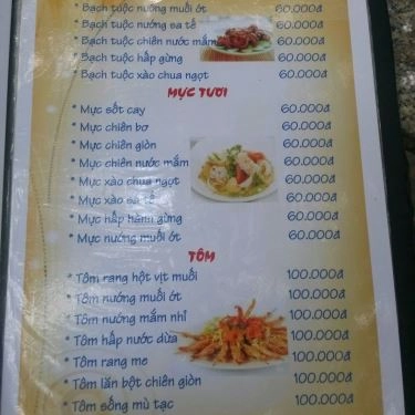 Thực đơn- Bờ Sông Tiếu Già - Quán Ăn Gia Đình