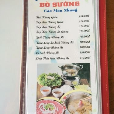 Thực đơn- Quán Ăn Bò Sướng - Chuyên Các Món Từ Thịt Bò