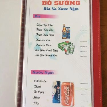 Thực đơn- Quán Ăn Bò Sướng - Chuyên Các Món Từ Thịt Bò