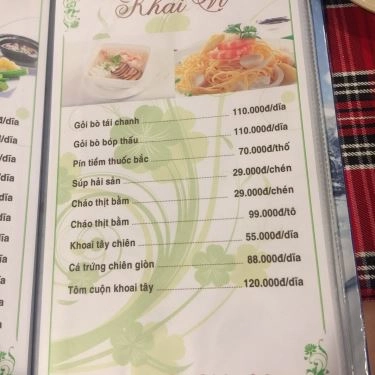 Thực đơn- Quán Ăn Bò Tơ Hồng Đào 2