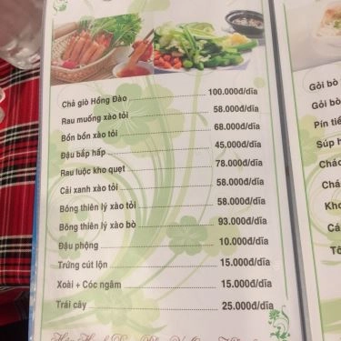 Thực đơn- Quán Ăn Bò Tơ Hồng Đào 2