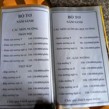 Tổng hợp- Quán Ăn Bò Tơ Năm Sánh