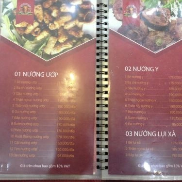 Thực đơn- Quán Ăn Bò Tơ Tây Ninh Tài Sanh - Đường 19/5