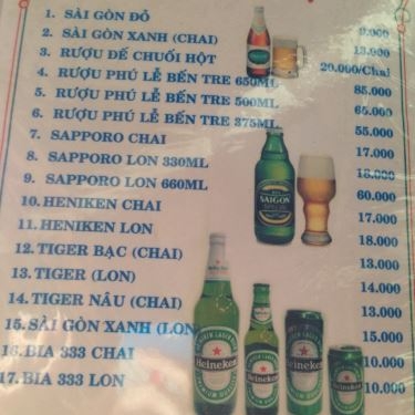 Thực đơn- Quán Ăn Bò Tơ Vĩnh Xuân