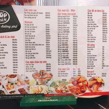 Thực đơn- Quán Ăn Bốp Quán - Món Ngon Đường Phố
