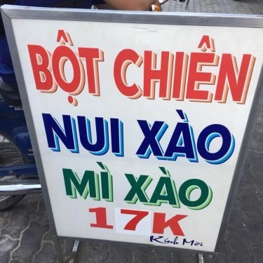 Thực đơn- Quán Ăn Bột Chiên - Nui Xào & Mì Xào