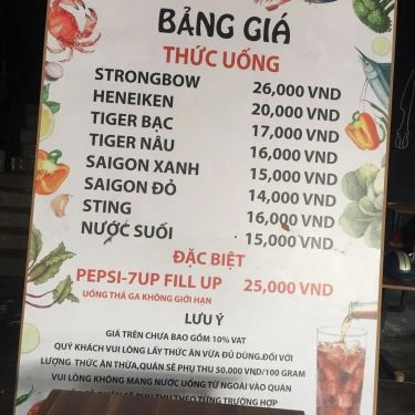 Thực đơn- Quán Ăn Buffet Béo - Grill & BBQ