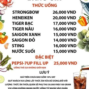 Thực đơn- Quán Ăn Buffet Béo - Grill & BBQ